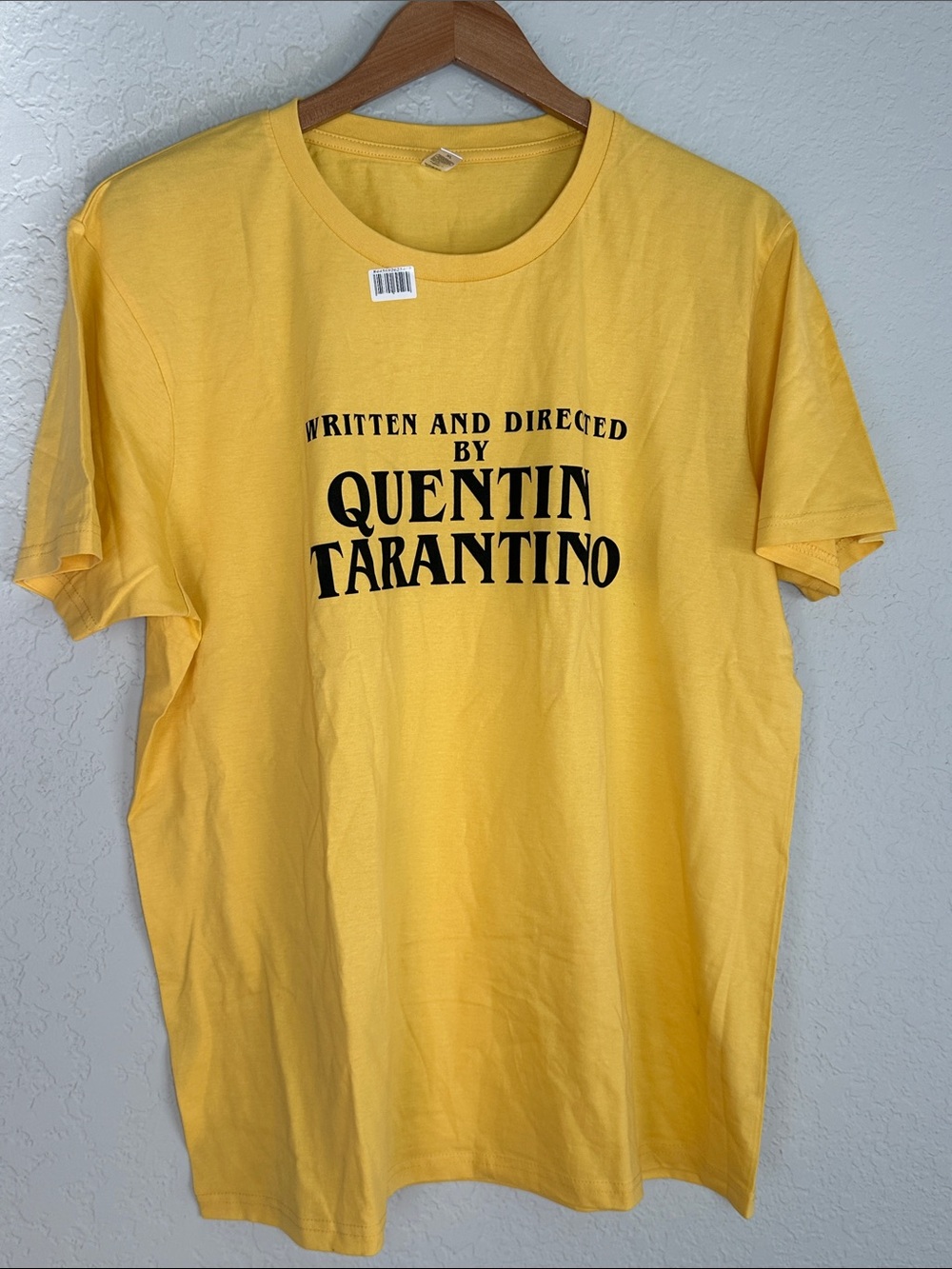 NEW Quentin Tarantino Yellow Graphic Tee T-Shirt Pampling XL Movies Director